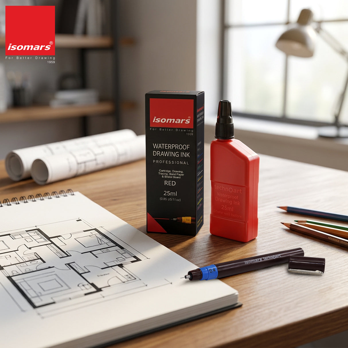 Isomars Technoart Technical Drawing Ink Combo (Set of 9)