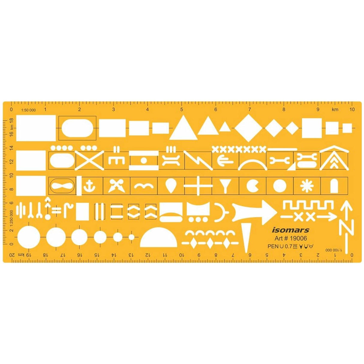 Isomars Technical Drawing Template, Military Symbols and Mapping Stencil
