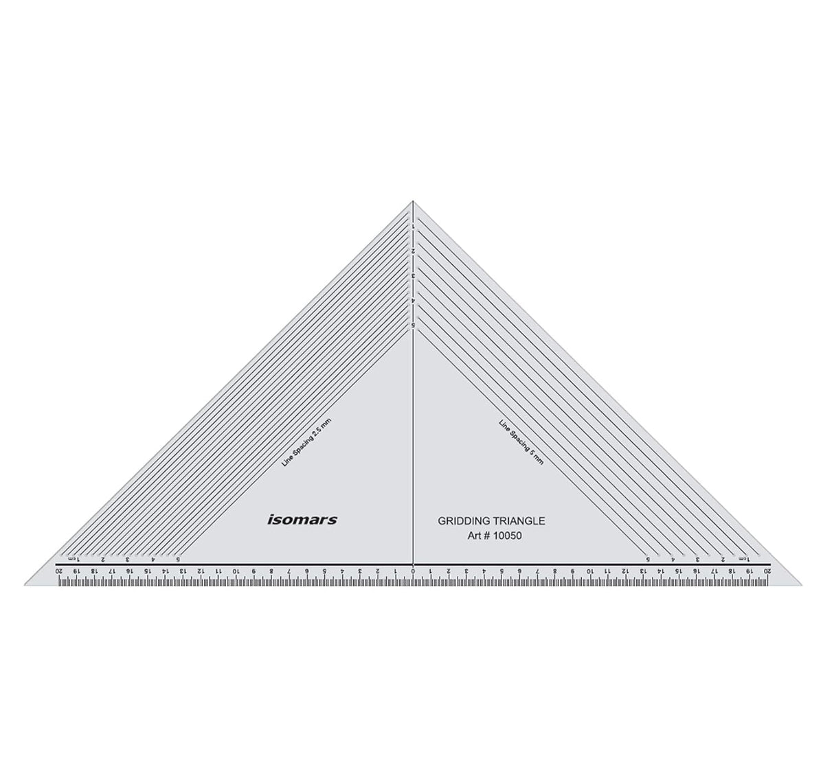 Isomars Multipurpose Gridding Triangle – Drafting Tool for Fashion Designers, Pattern Making & Design Students