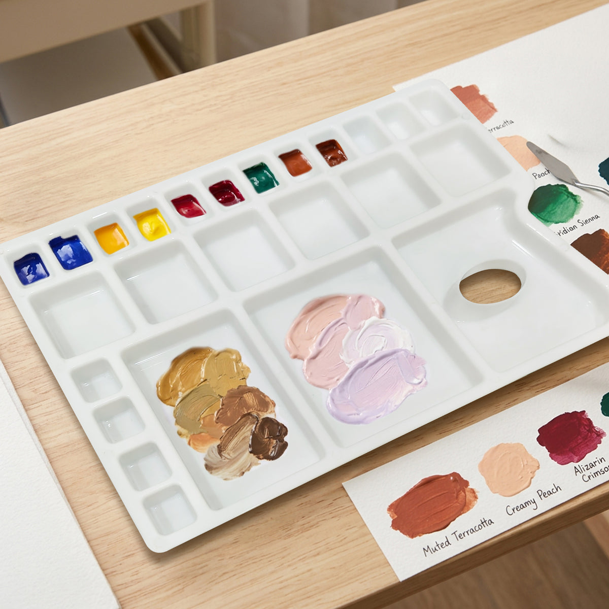 Isomars Artist Colour Palette, 25 Wells, Large Paint Mixing Tray