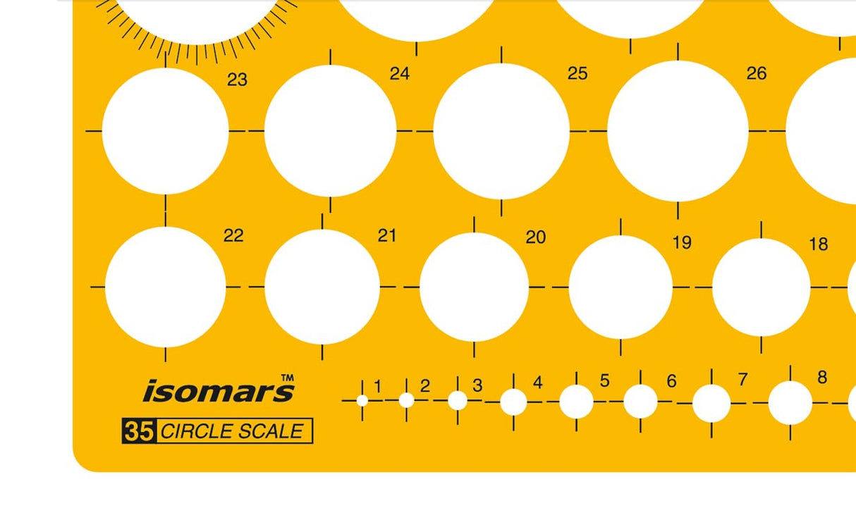 Isomars Pro Circle Big (25 Circle) with Professional Geometry and Circle Template (35 Circle) Ideal for Interior Design | Engineering | Architect | Drafting Students