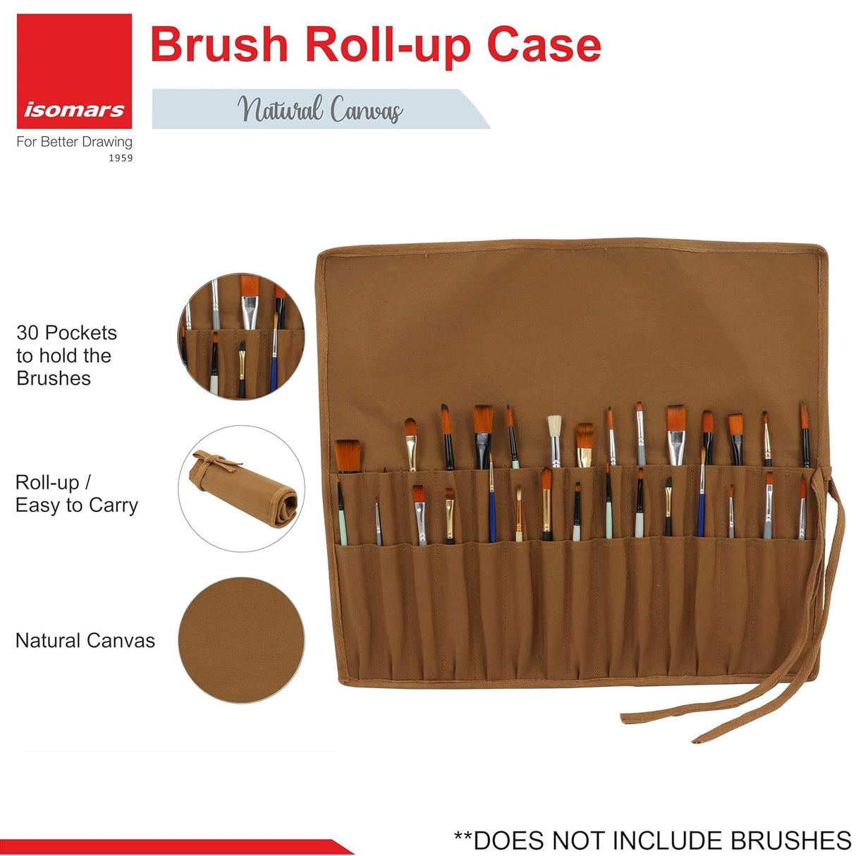Isomars Brush Roll Up case (Brown)
