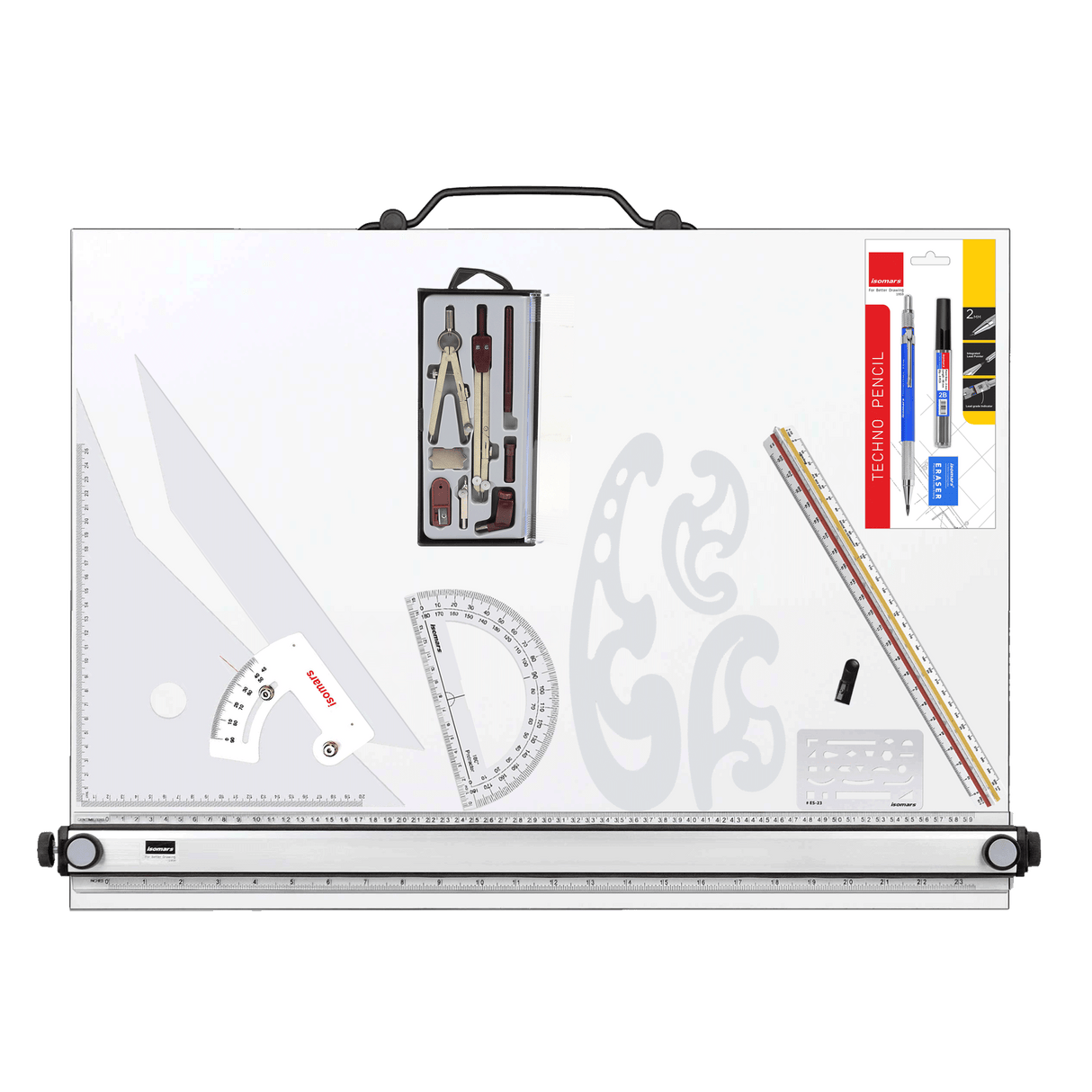 Isomars Drawing Drafting Board Architect Kit - Board Size 18'' x 25''