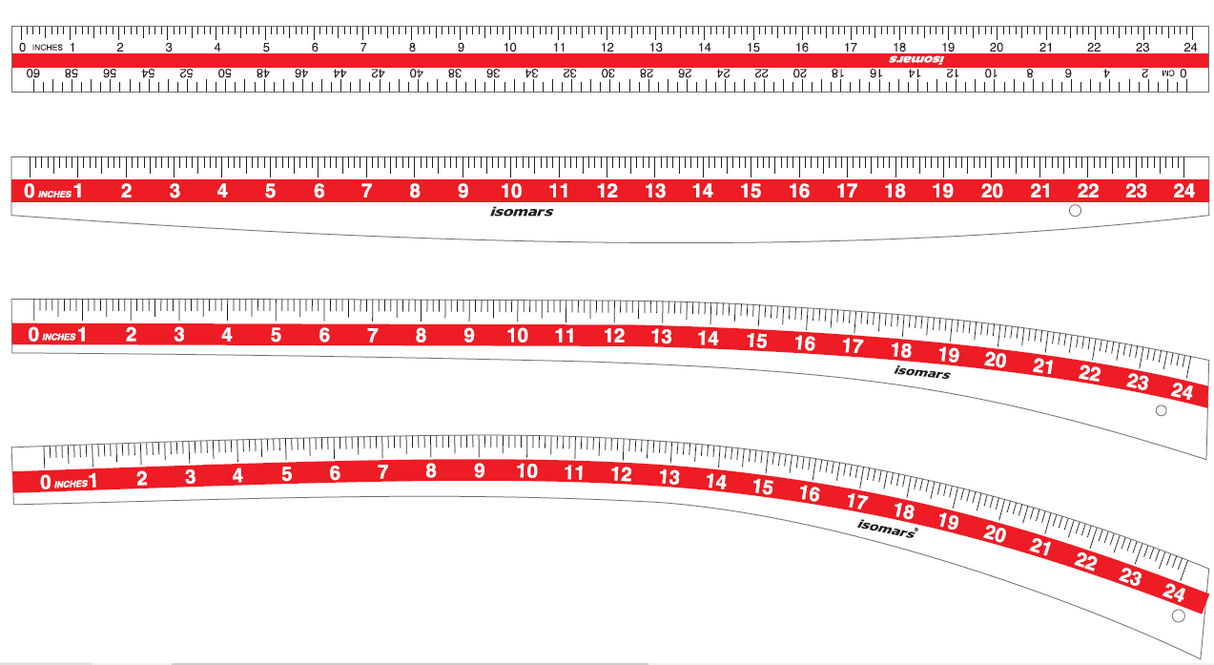 Isomars Fashion Designing Kit, Tailoring Scale Set of 8, L-Square, Straight, Curved Rulers for Quilting and Tailoring