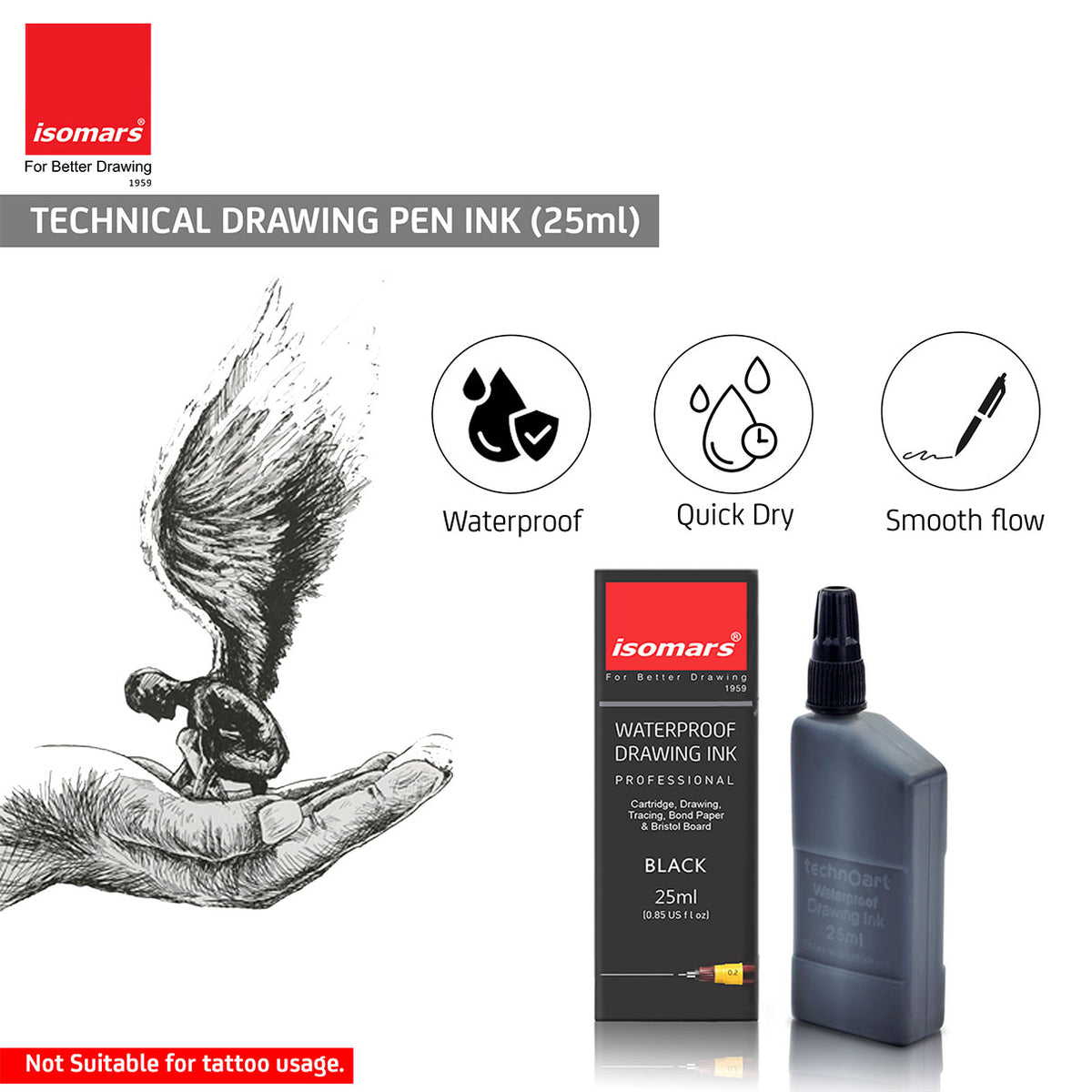 Technoart Technical Drawing Pen and Ink Combo set