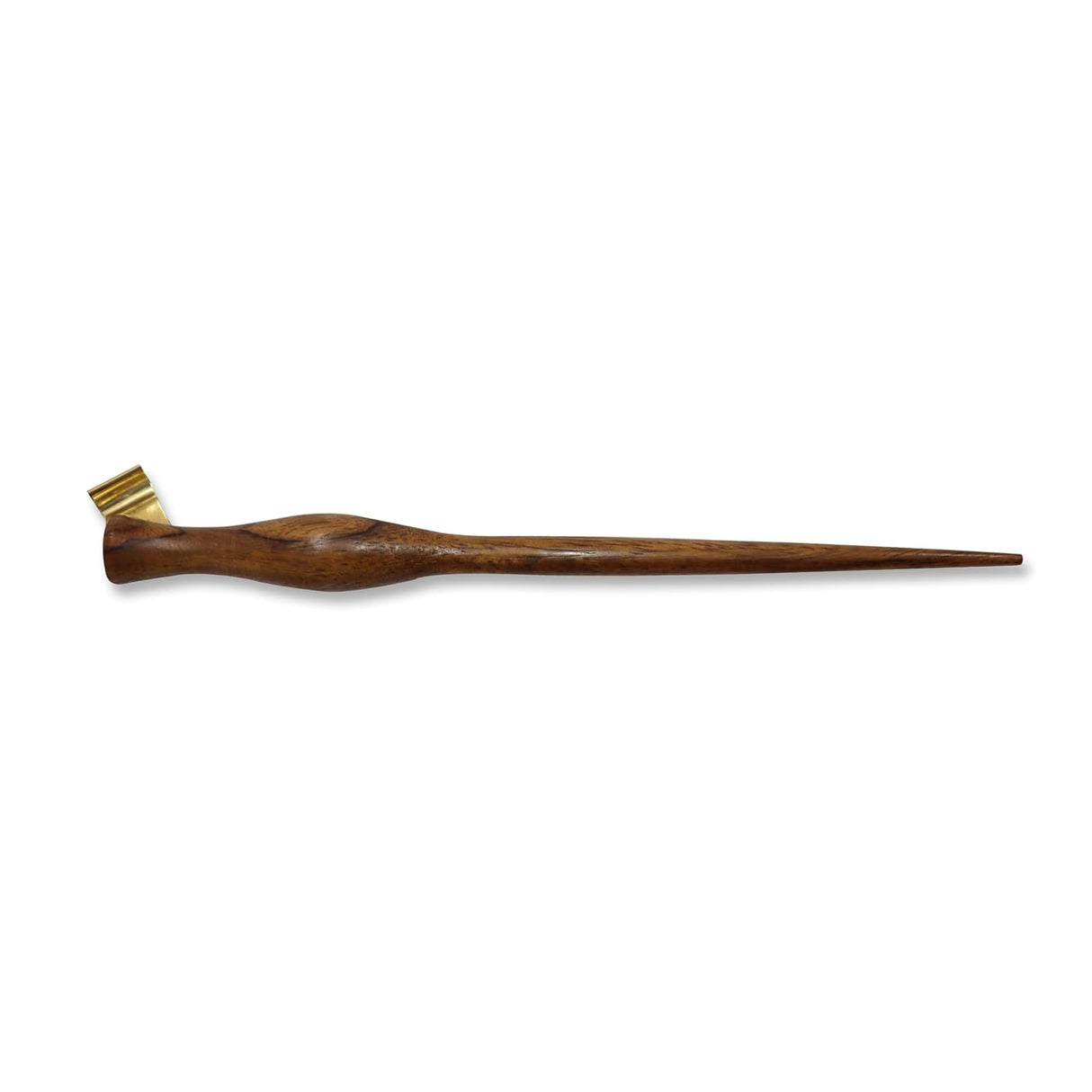 Isomars Calligraphy Holder For Copperplate Calligraphy with 2 Flex Nibs, Rose Wood Holder with Brass Flange
