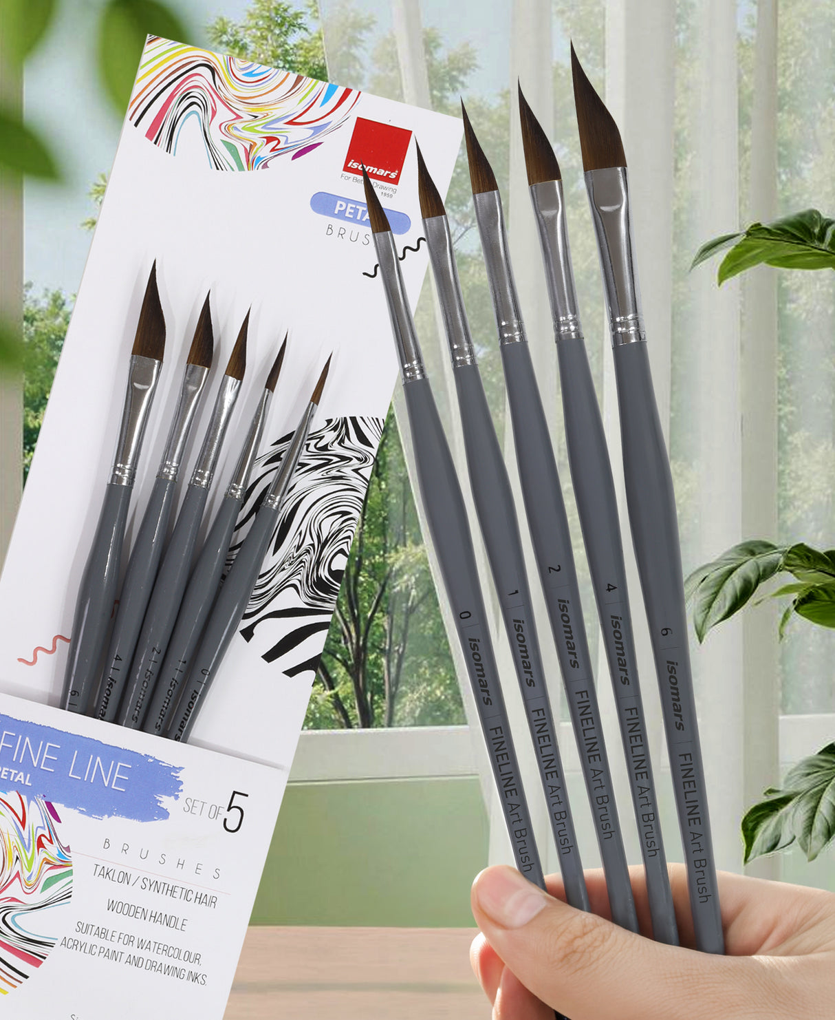Isomars Professional Petal Brushes For Watercolor Acrylic And Creative Artwork