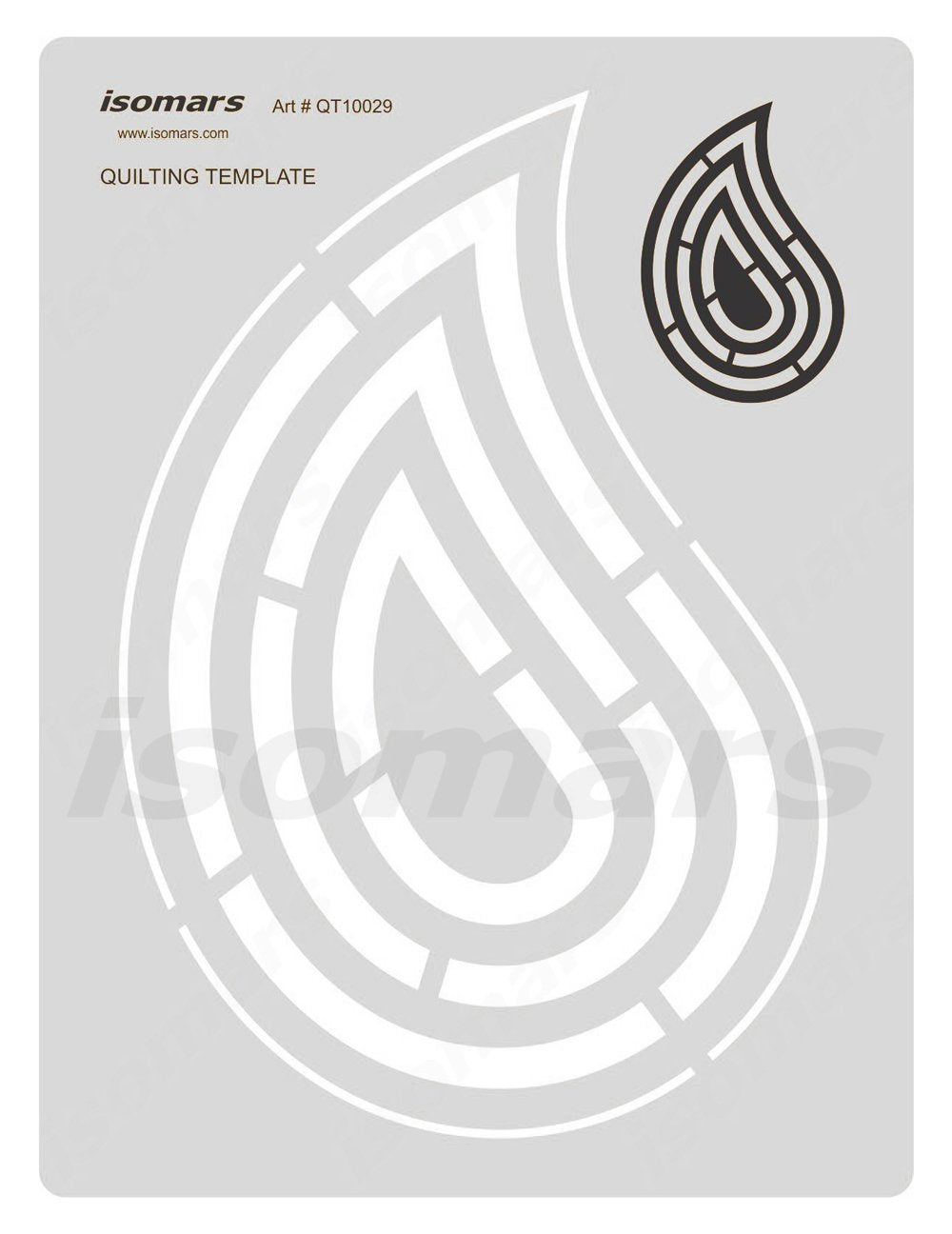 Isomars Quilting Template Acrylic Sewing and Fabric Cutting Stencil