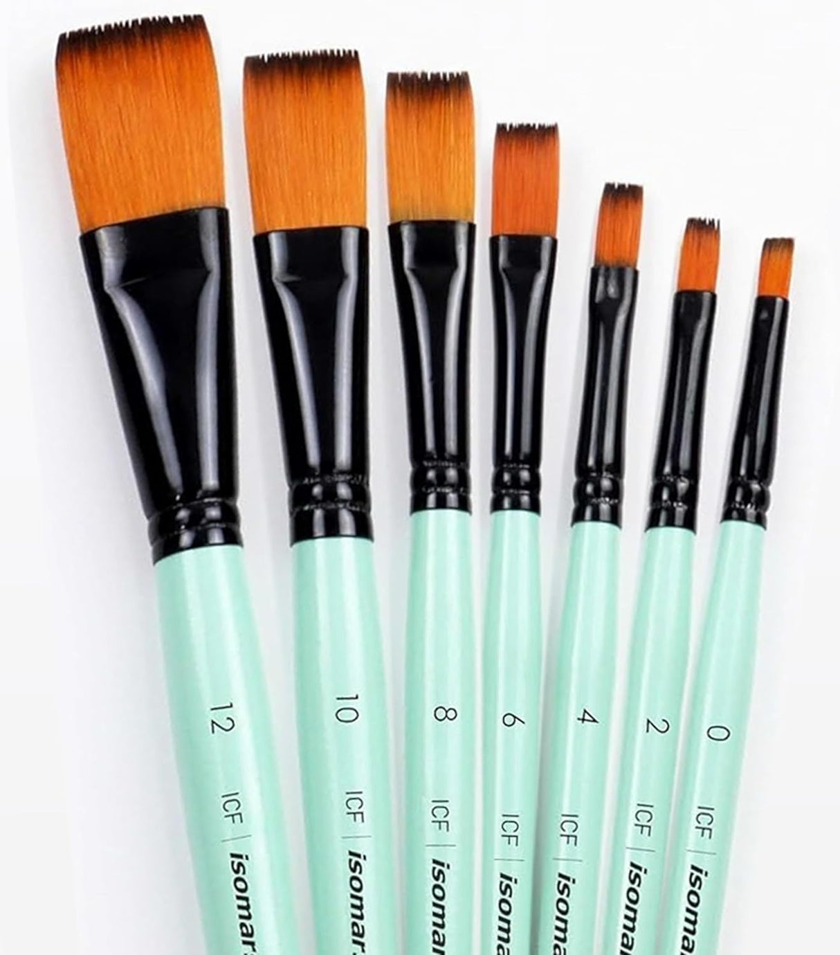 Isomars Smooth Finish No Streak Flat Artist Brush Collection