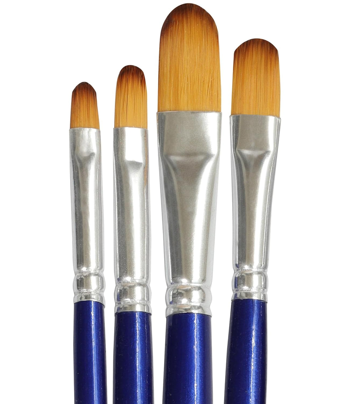 Long Handle Filbert Brush Set for Portrait Shading Floral Curves and Smooth Gradients