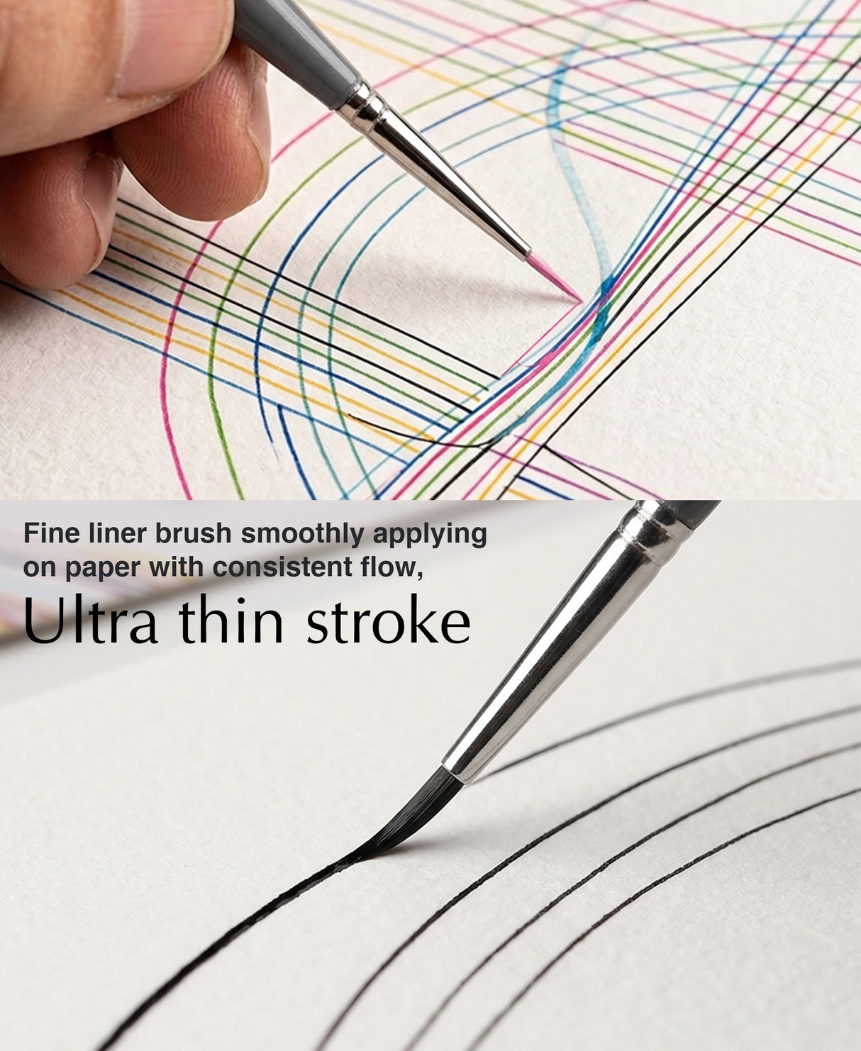 Precision Synthetic Detail Brushes For Illustration And Decorative Artwork