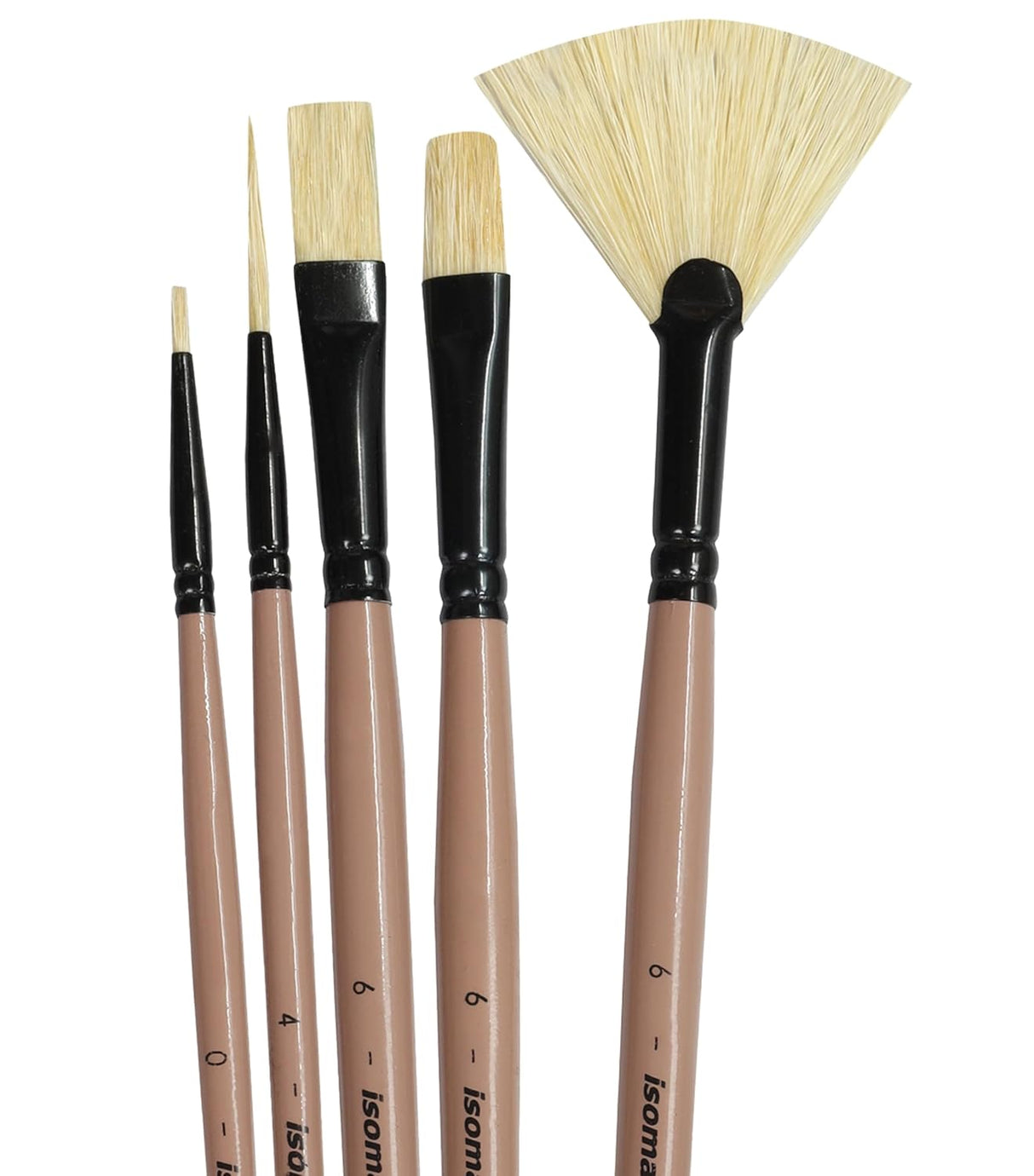 Professional Mixed Filbert Fan Flat Round Liner Paint Brush Set for Acrylic Oil Watercolor