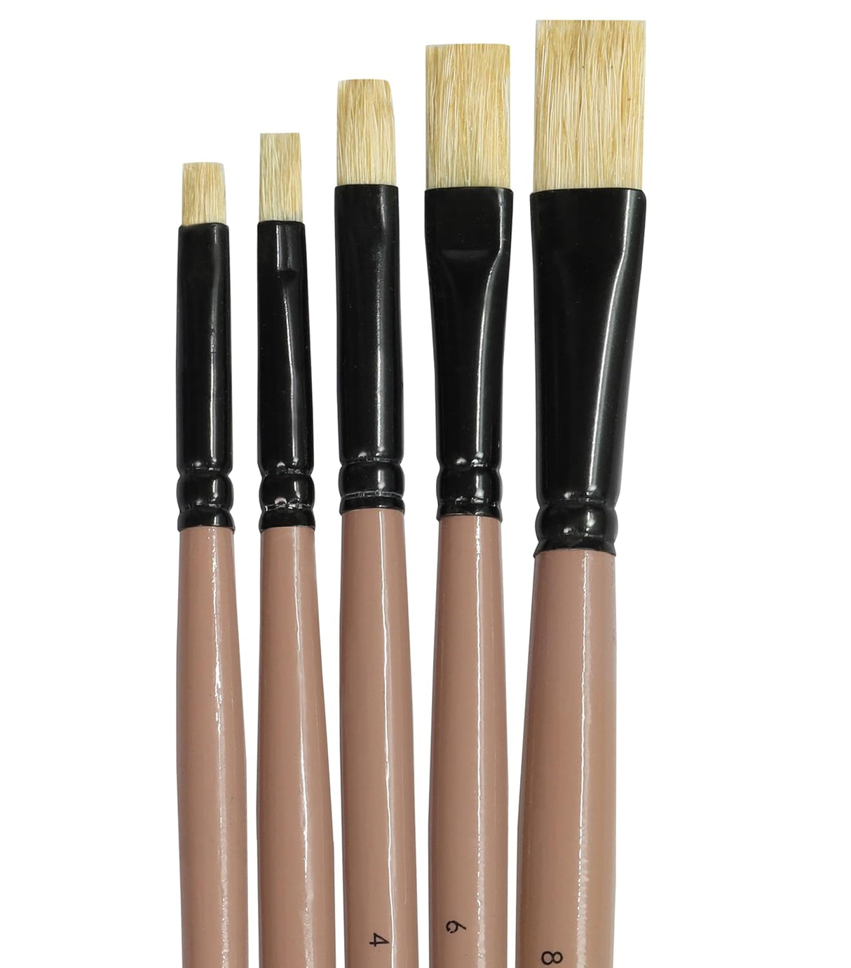 Taklon Synthetic Flat Paint Brushes for Smooth Broad Coverage and Easy Blending