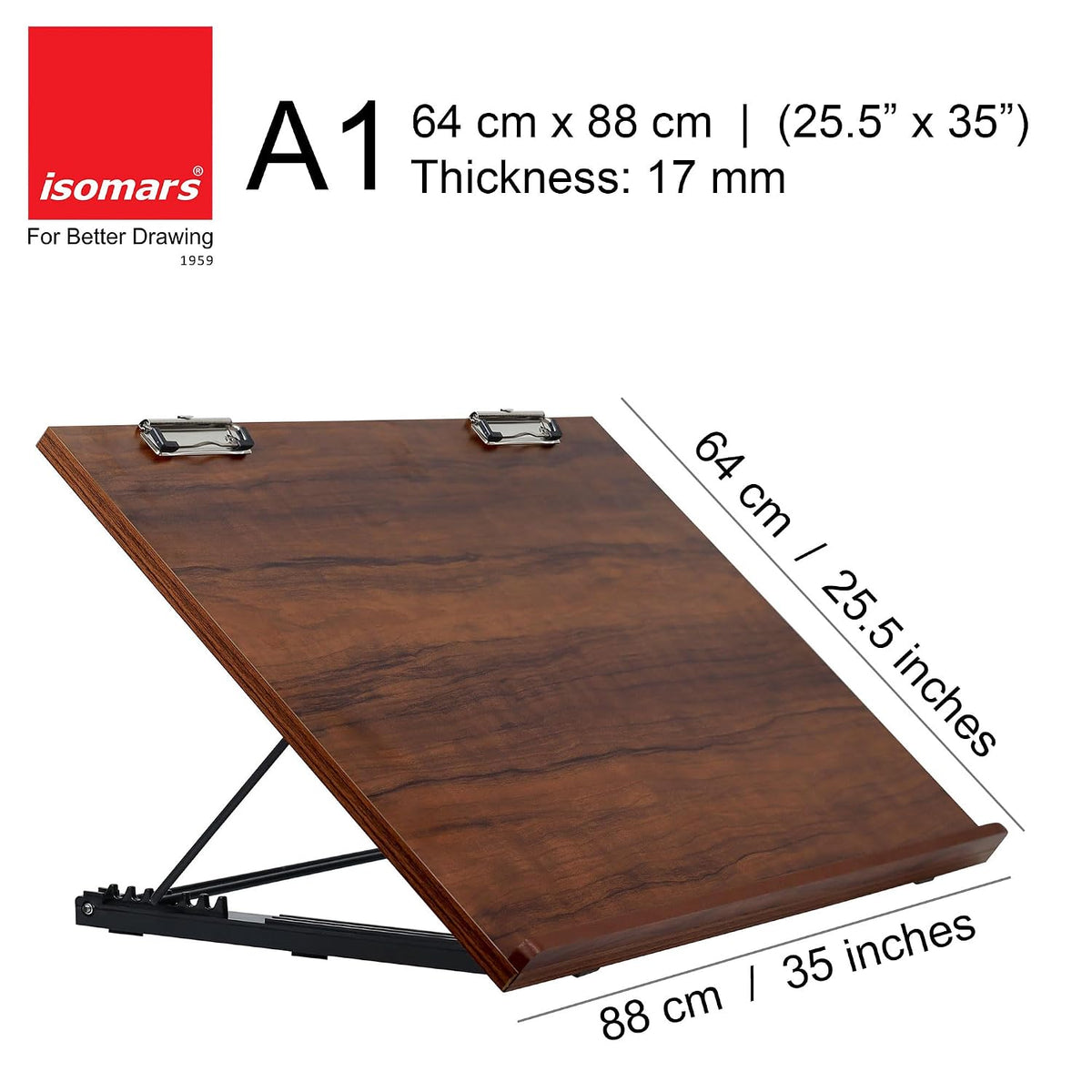 Isomars A1 Drawing Board Artboard | 25.5"x35" / 64x88 cm - Full Imperial - Isomars