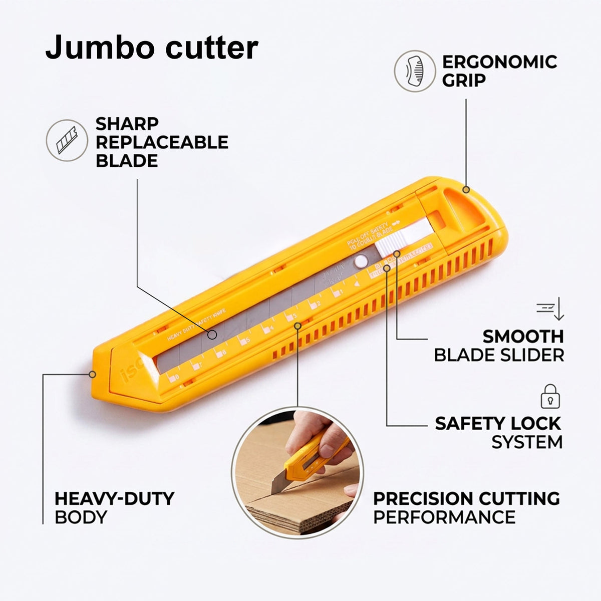Isomars A3 Self-Healing Cutting Mat with 12 Inch Aluminium Scale & Jumbo Paper Cutter | Precision Cutting Kit for Paper Craft, Artwork, Office, School & DIY Projects - Isomars