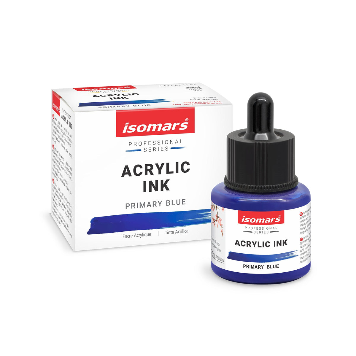 Isomars Acrylic Ink Blue 35ml with Dropper for Art & Drawing - Isomars