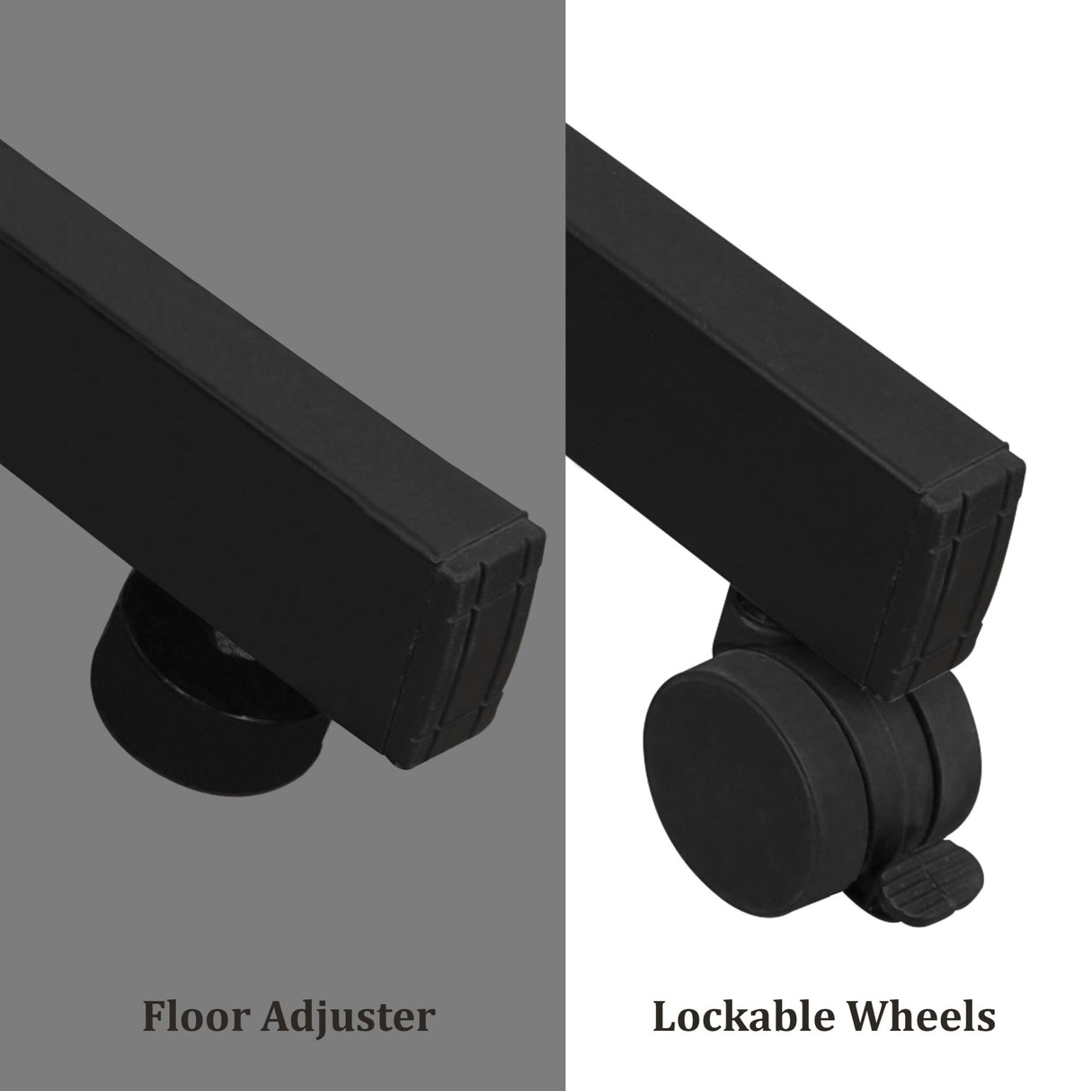 Isomars Computer Standing Desktop Workstation with Monitor Mount Adjustable Height with Keyboard & Mouse Tray Space for CPU Holder, Sit Stand Table Comes with Wheels for Easy to Move. - Isomars