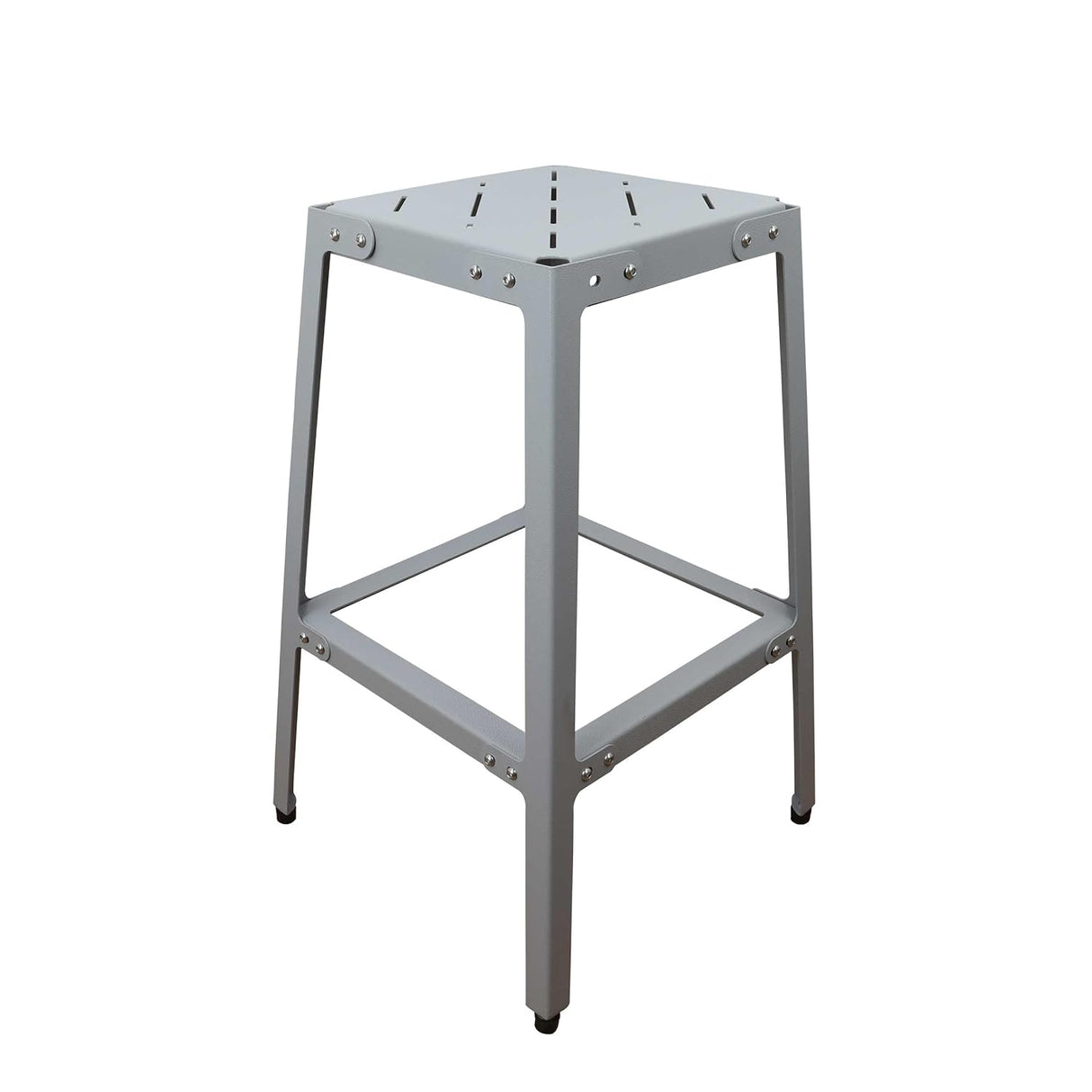 Isomars Drafting Metal Stool - Detachable Stool for Engineers, Architects, Draughtsman with 24" Height & Seat Size 10.5" Full Metal Body (Grey) - Isomars