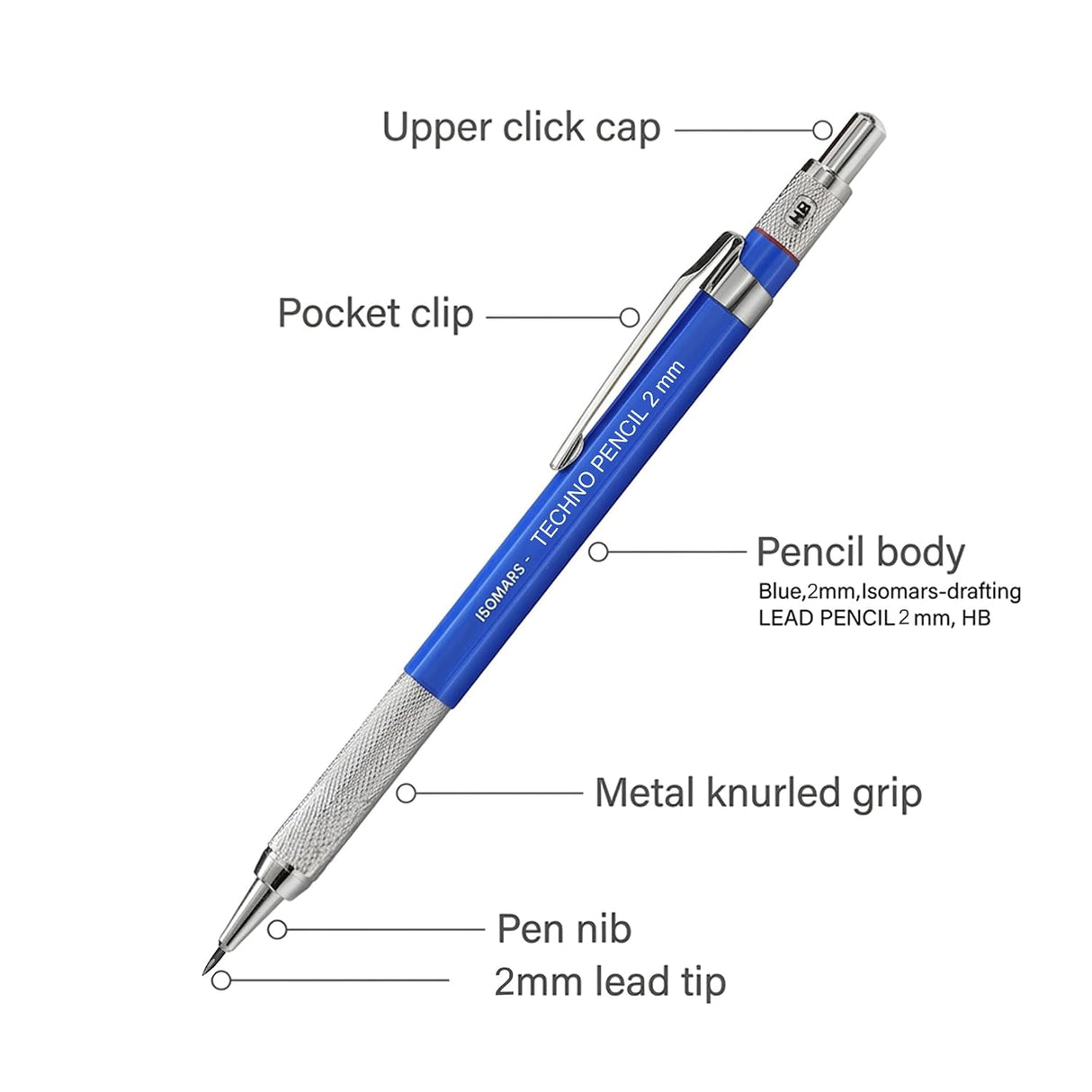 Isomars Drawing and Drafting Architect Kit Comes with Technical Board With Parallel Motion Ruler - A2 Size - 18.5" x 25" Includes Set Square, Mechanical Pencil, French Curve, Technical Compass - Isomars