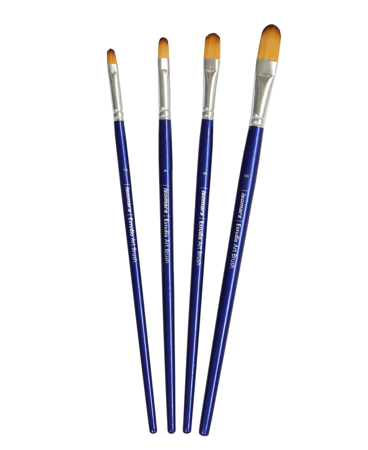 Isomars Estudio Filbert Paint Brush Set of 4 for Acrylic, Oil & Watercolor - Isomars