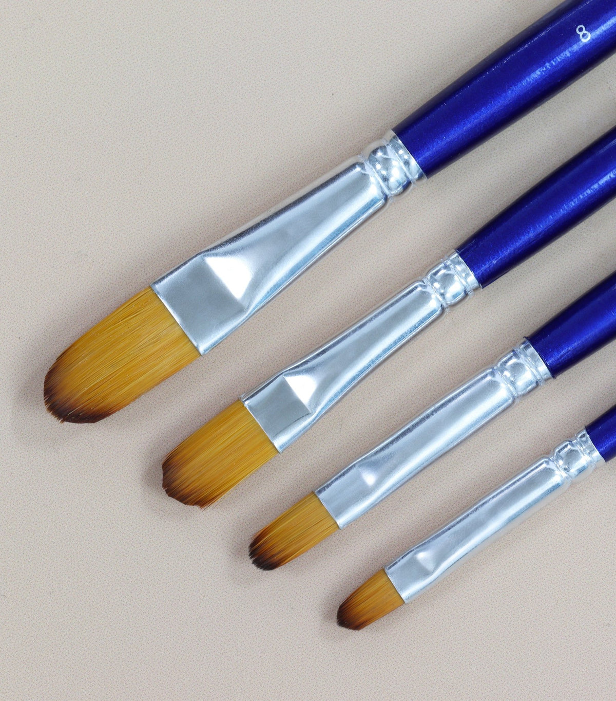 Isomars Estudio Filbert Paint Brush Set of 4 for Acrylic, Oil & Watercolor - Isomars