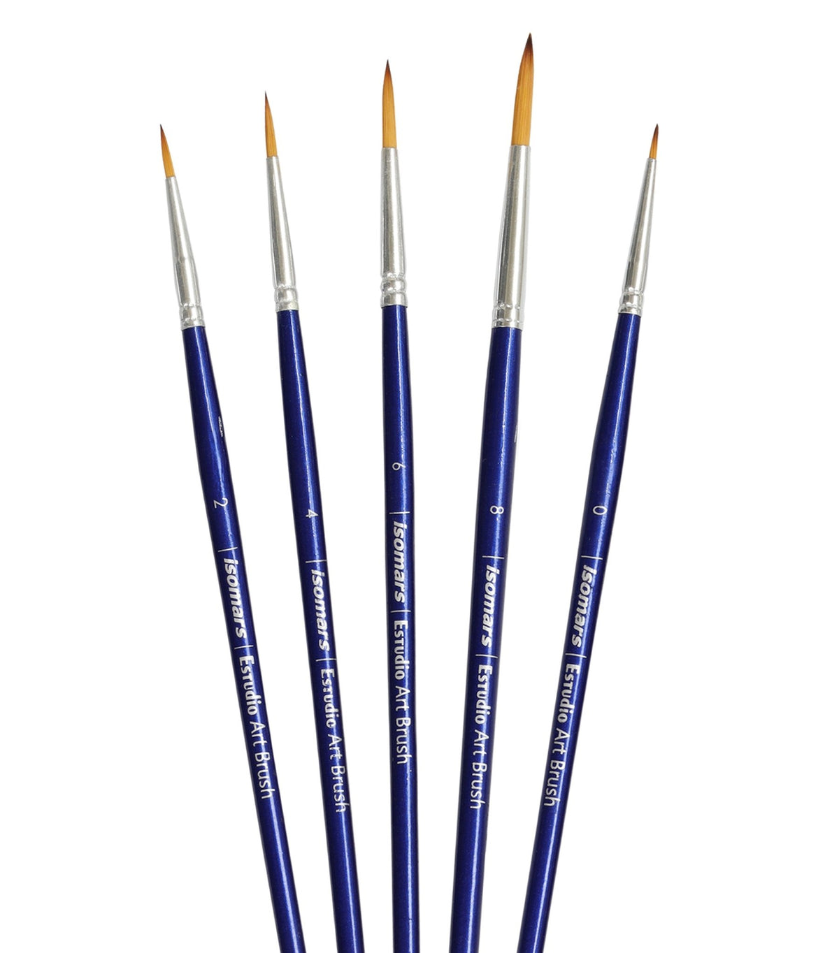 Isomars Estudio Round Paint Brush Set of 5 for Acrylic & Watercolor - Isomars
