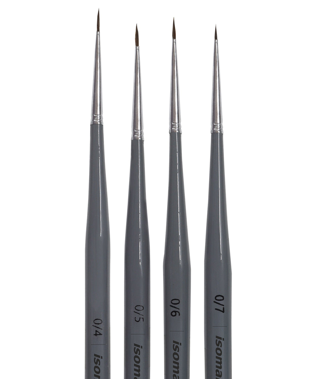 Isomars Fineline Micro Spotter Brush Set of 4 for Miniature Art & Fine Detailing - Isomars