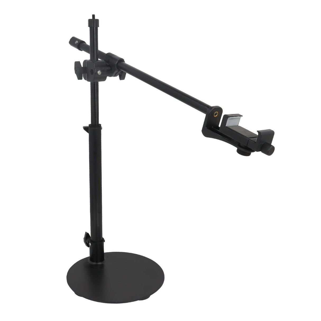 ISOMARS Overhead Mobile Photography Stand with Circular Base, 360° Adjustable Arm with Height Adjustment, Overhead Floor Mobile Stand for Photography, Videography from Overhead Position. - Isomars
