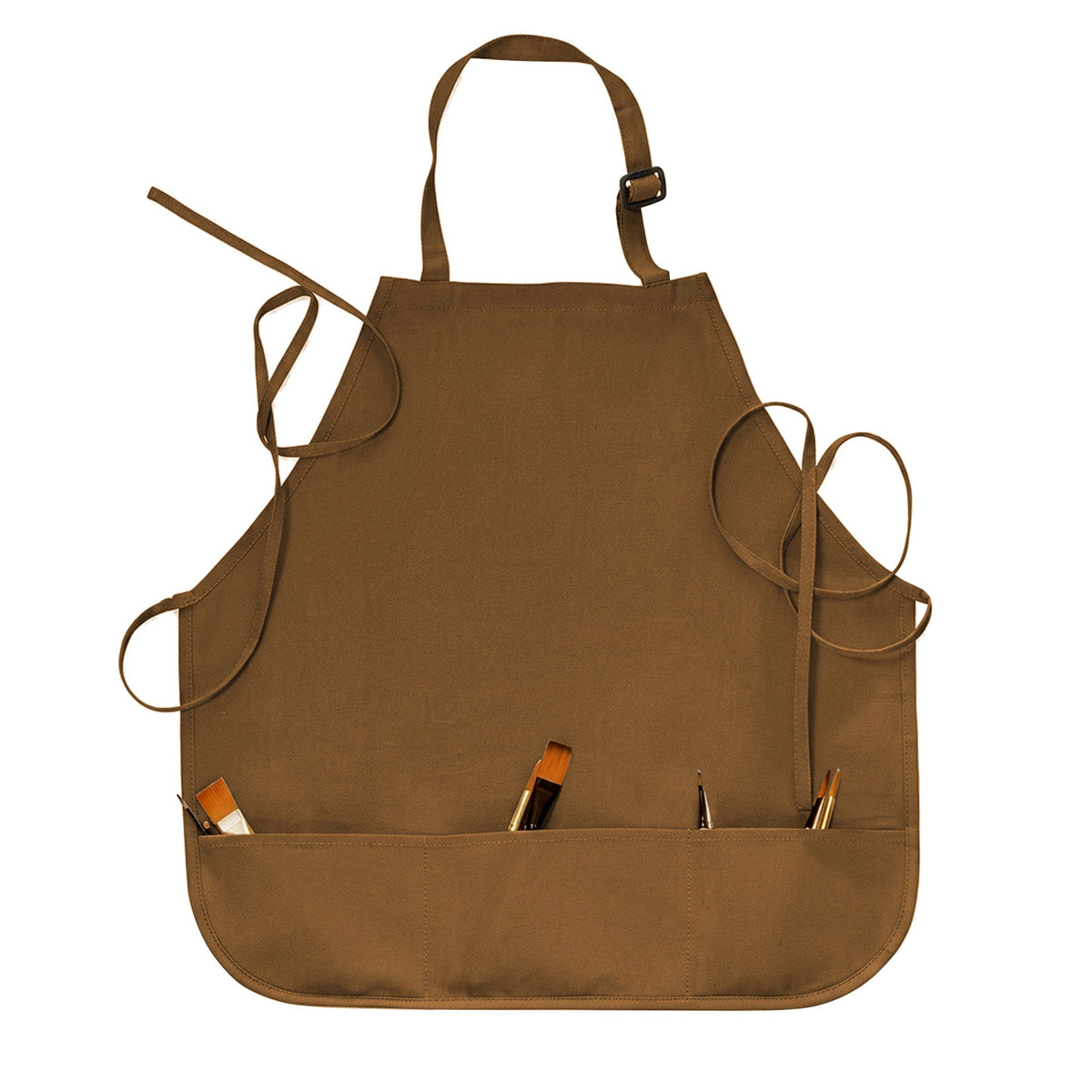 Isomars Painter’s Apron, Regular, 10 oz Cotton Canvas, 3 Pockets, Brown - Isomars