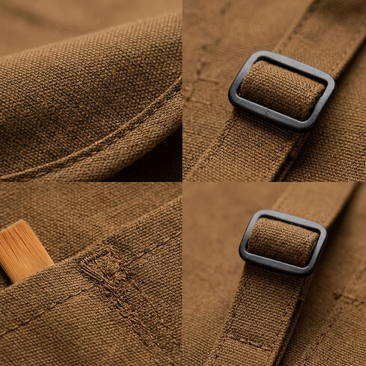 Isomars Painter’s Apron, Regular, 10 oz Cotton Canvas, 3 Pockets, Brown - Isomars