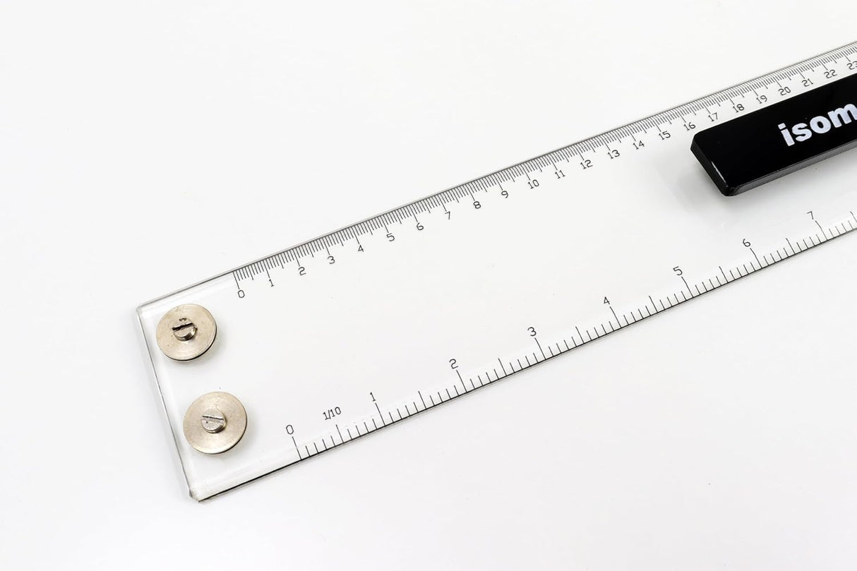 Isomars Parallel Bar (32 Inches) with Triangular Scale (No.2) | Metal Clamps & Mechanical Pencil 2mm with Lead and Eraser | Ideal For Architect, Interior Design and Drafting Students - Isomars
