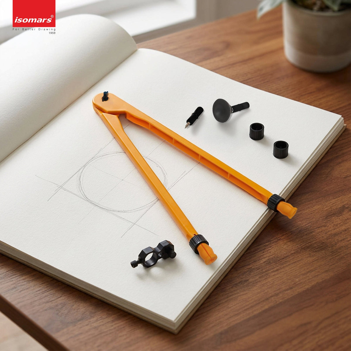 Isomars Plastic Compass Divider 422mm for Blackboard & Whiteboard - Isomars