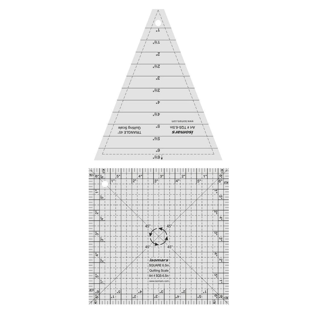 Isomars Quilting Stencil Set of 2 | Quilting Ruler For Fashion Designing - Isomars