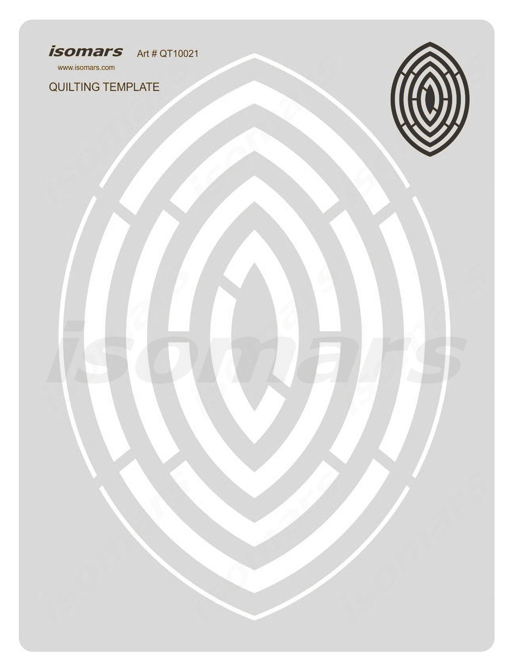 Isomars Quilting Template Acrylic Stencil - Isomars
