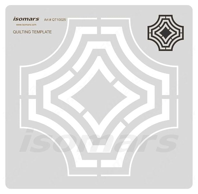 Isomars Quilting Template Acrylic Stencil - Isomars