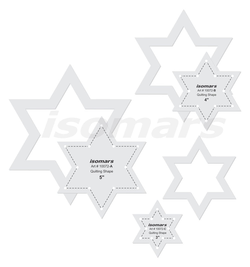 Isomars Star Quilting Shape Scale Set of 3 | Article 12 - Isomars