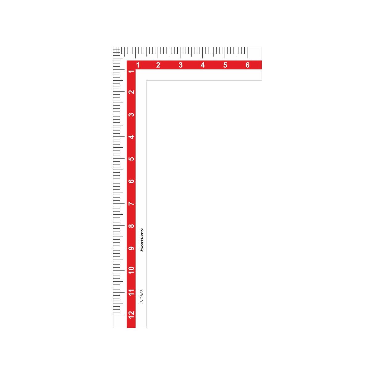 Isomars Tailoring Ruler L-Scale 6"x12" White - Isomars