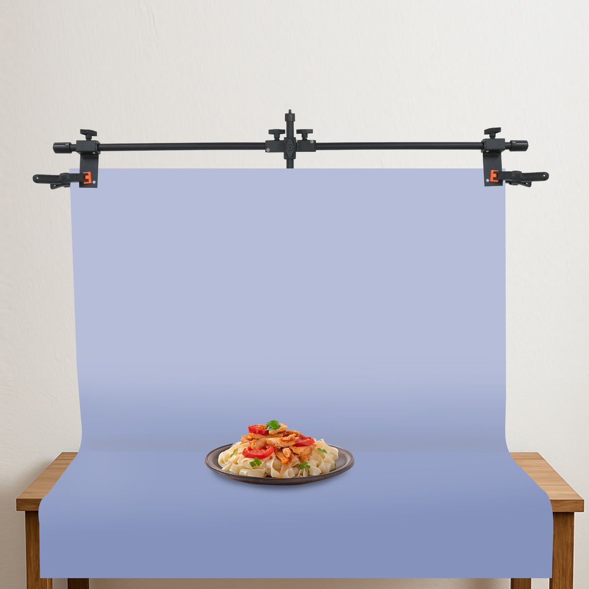 ISOMARS Backdrop Stand, Background Sheet Holder Stand, T-Shape Backdrop Stand, 33 inches Height & 41 inches Length, Table Holding C clamp, Adjustable Height and Backdrop, Phtography Stand