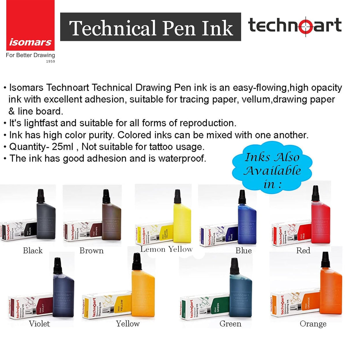 technical drawing pen ink 25ml