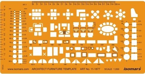 1:200 Scale Architectural Furniture Template - Isomars