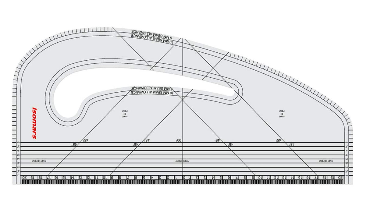 Isomars Pattern Curve, Gridding Scale & Armhole Curve with Marking Combo