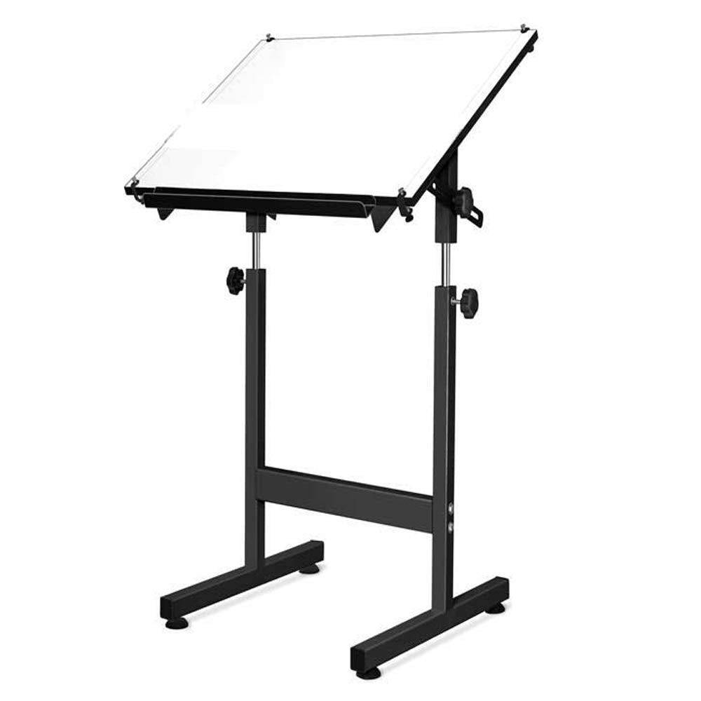 Isomars Drawing Drafting Board Table - Scholar Adjustable Height & Angle with White Laminated Plain Board 25.5"x35"