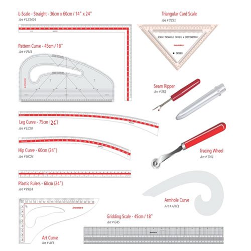 Fashion Designing Kit - Set of 11 with Bag