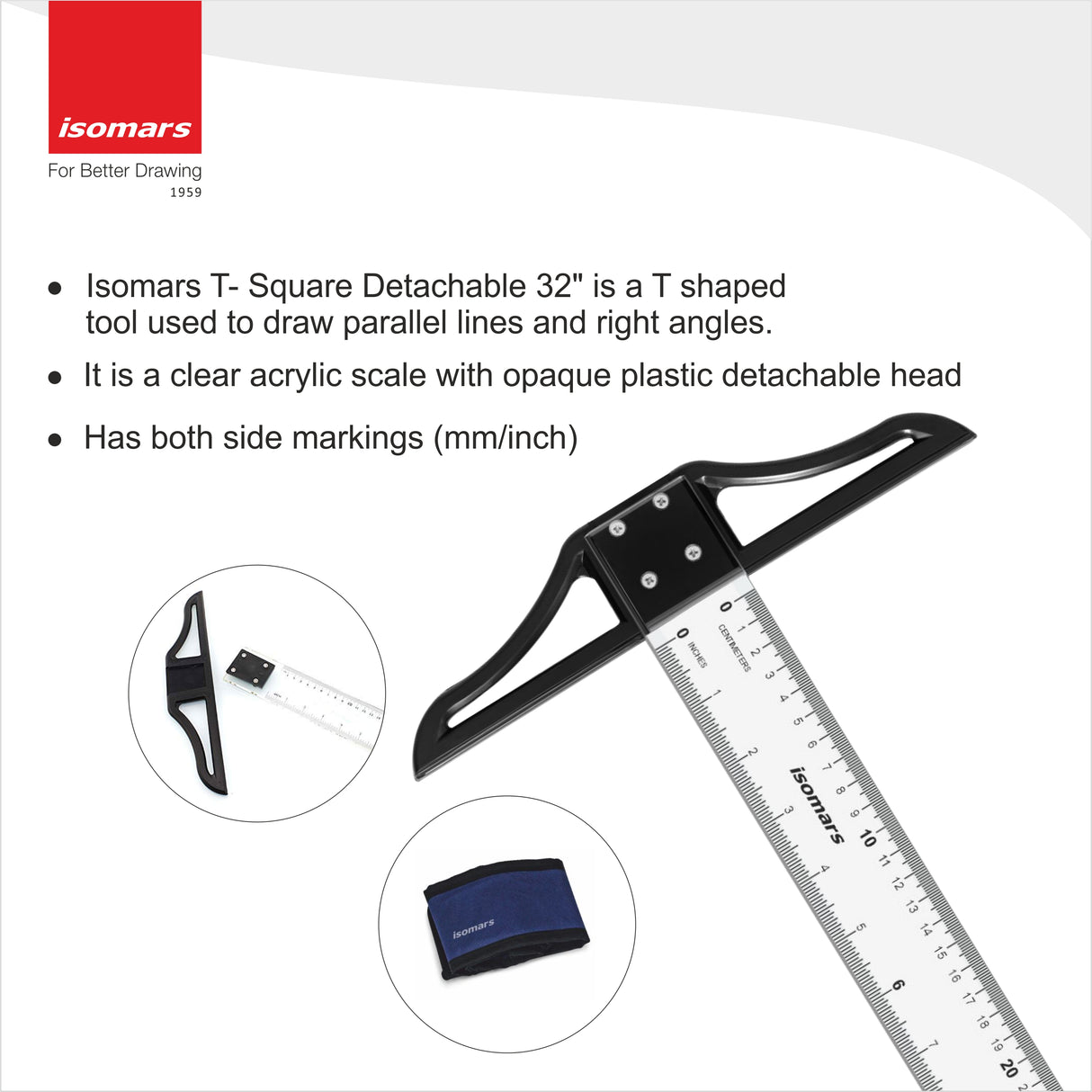 Detachable T-Square Scale - 32"