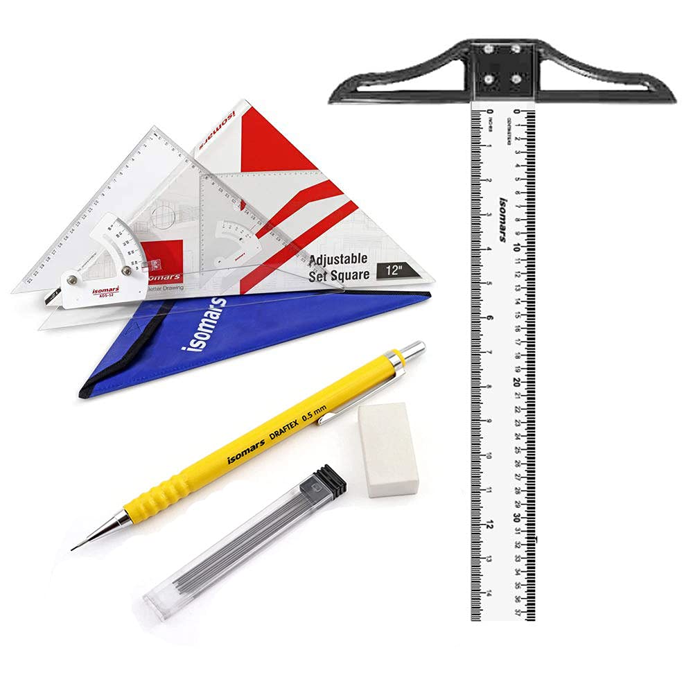 Adjustable Set Square 12" Combo - Isomars
