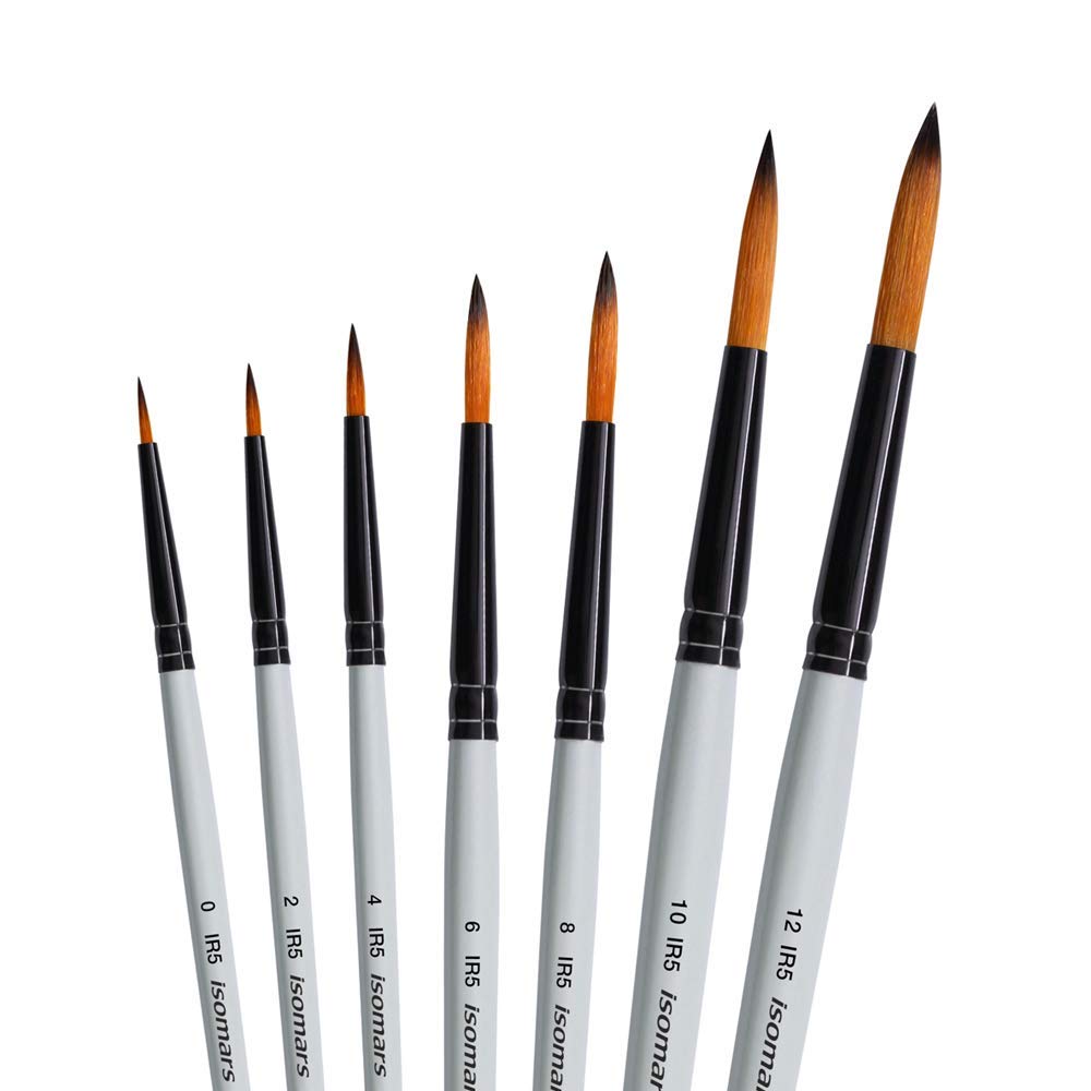Artist Wooden Easel with Sketch Pad, Round Brush (Set of 7) & Canvas Boards - Isomars