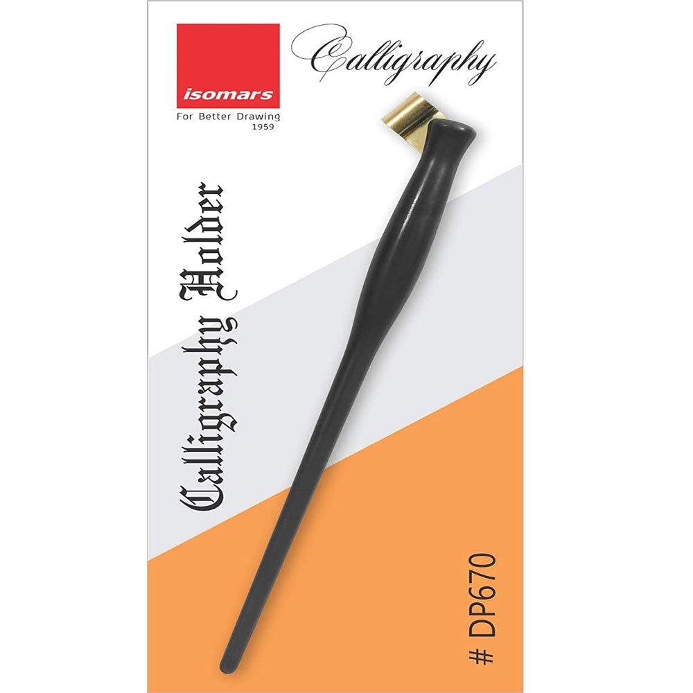 Calligraphy Pen Oblique Holder with Brass Flange - Isomars
