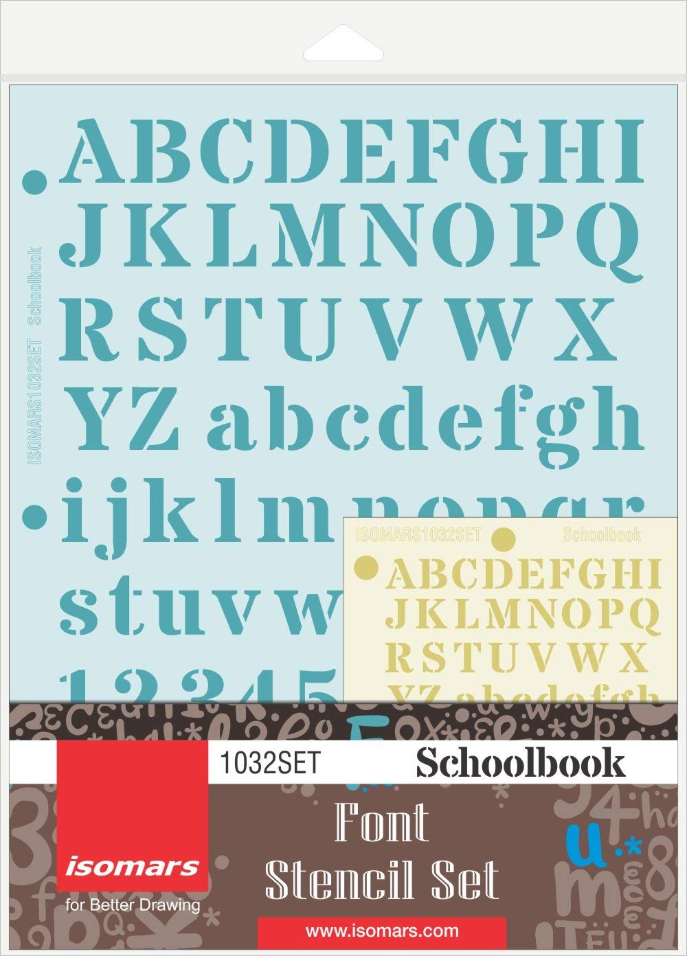 Font Stencil- Schoolbook (Set of 2) - Isomars