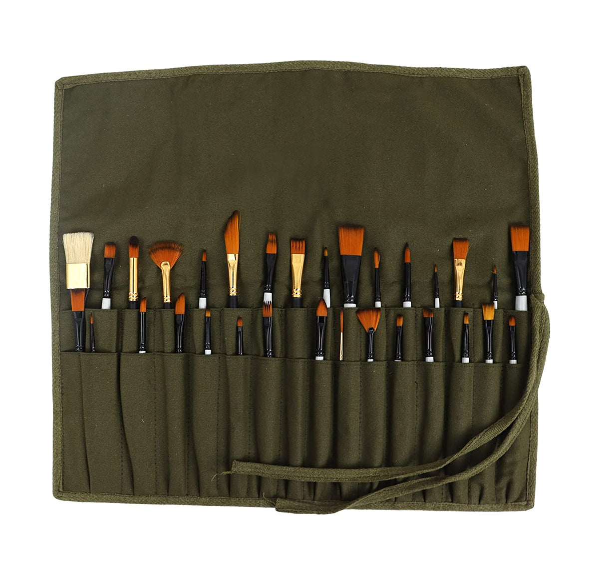 Isomars Brush Roll Up Case (Green) - Isomars