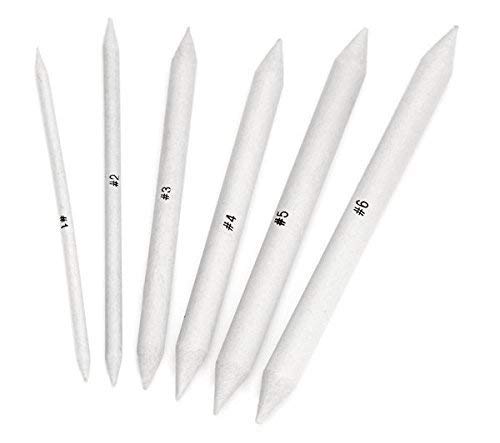 Isomars Paper Stumps Set of 6 & Charcoal Pencil Set of 3 Combo - Isomars